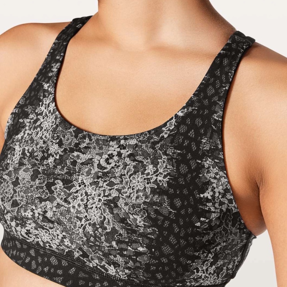 LuluLemon Energy Bra Black Over Lace